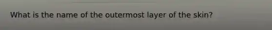 What is the name of the outermost layer of the skin?