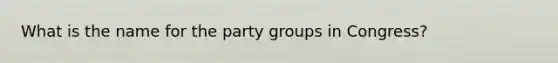 What is the name for the party groups in Congress?