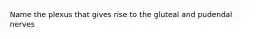Name the plexus that gives rise to the gluteal and pudendal nerves