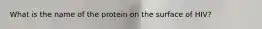 What is the name of the protein on the surface of HIV?