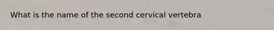 What is the name of the second cervical vertebra