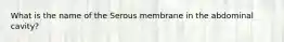 What is the name of the Serous membrane in the abdominal cavity?