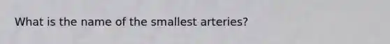 What is the name of the smallest arteries?