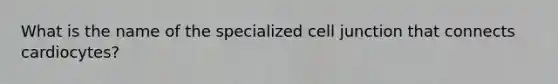 What is the name of the specialized cell junction that connects cardiocytes?