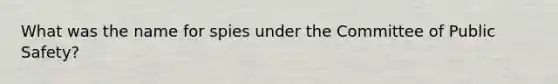 What was the name for spies under the Committee of Public Safety?