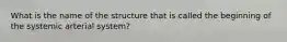 What is the name of the structure that is called the beginning of the systemic arterial system?