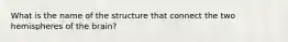 What is the name of the structure that connect the two hemispheres of the brain?