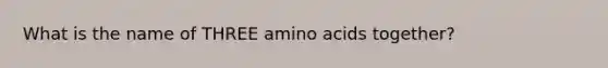 What is the name of THREE amino acids together?