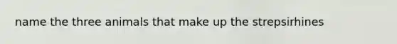 name the three animals that make up the strepsirhines