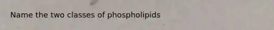 Name the two classes of phospholipids