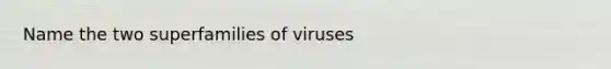 Name the two superfamilies of viruses