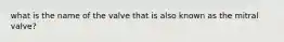 what is the name of the valve that is also known as the mitral valve?