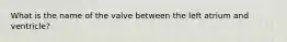 What is the name of the valve between the left atrium and ventricle?