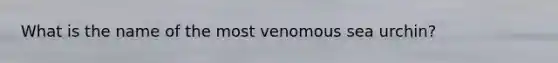 What is the name of the most venomous sea urchin?