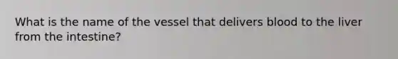 What is the name of the vessel that delivers blood to the liver from the intestine?