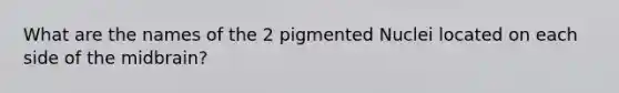 What are the names of the 2 pigmented Nuclei located on each side of the midbrain?