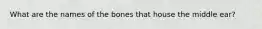 What are the names of the bones that house the middle ear?