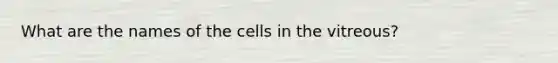 What are the names of the cells in the vitreous?