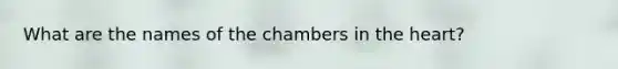 What are the names of the chambers in <a href='https://www.questionai.com/knowledge/kya8ocqc6o-the-heart' class='anchor-knowledge'>the heart</a>?