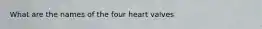 What are the names of the four heart valves