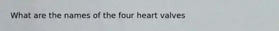 What are the names of the four heart valves