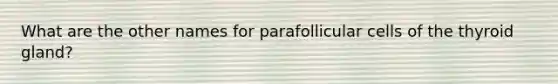 What are the other names for parafollicular cells of the thyroid gland?