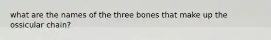 what are the names of the three bones that make up the ossicular chain?