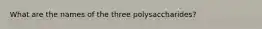 What are the names of the three polysaccharides?