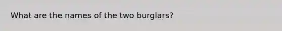 What are the names of the two burglars?