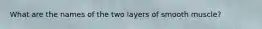 What are the names of the two layers of smooth muscle?
