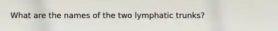 What are the names of the two lymphatic trunks?