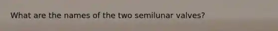 What are the names of the two semilunar valves?