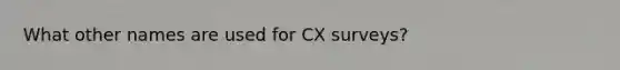 What other names are used for CX surveys?