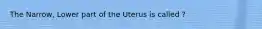 The Narrow, Lower part of the Uterus is called ?