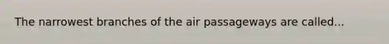 The narrowest branches of the air passageways are called...