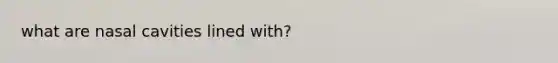 what are nasal cavities lined with?