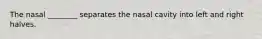 The nasal ________ separates the nasal cavity into left and right halves.