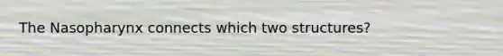 The Nasopharynx connects which two structures?