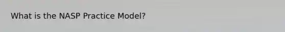 What is the NASP Practice Model?