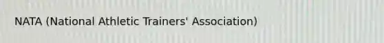 NATA (National Athletic Trainers' Association)