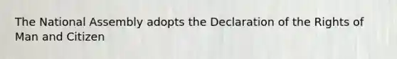 The National Assembly adopts the Declaration of the Rights of Man and Citizen