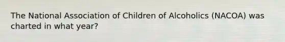 The National Association of Children of Alcoholics (NACOA) was charted in what year?