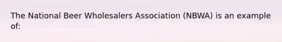 The National Beer Wholesalers Association (NBWA) is an example of: