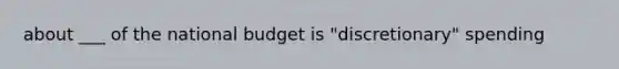 about ___ of the national budget is "discretionary" spending