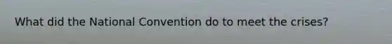 What did the National Convention do to meet the crises?