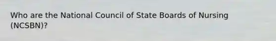 Who are the National Council of State Boards of Nursing (NCSBN)?