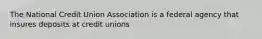 The National Credit Union Association is a federal agency that insures deposits at credit unions