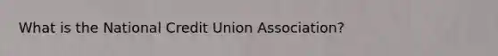 What is the National Credit Union Association?