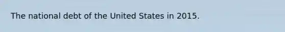 The national debt of the United States in 2015.