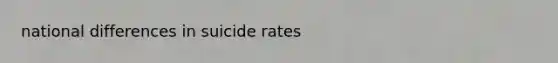 national differences in suicide rates